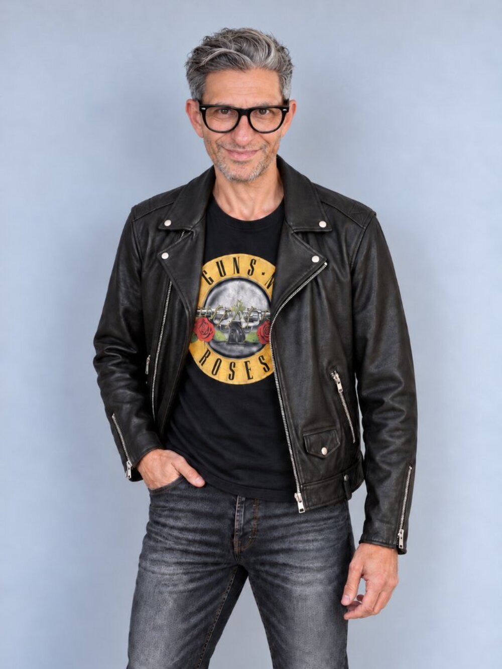 AllSaints Milo Men's Black Leather Asymmetrical Zip Biker Jacket Small